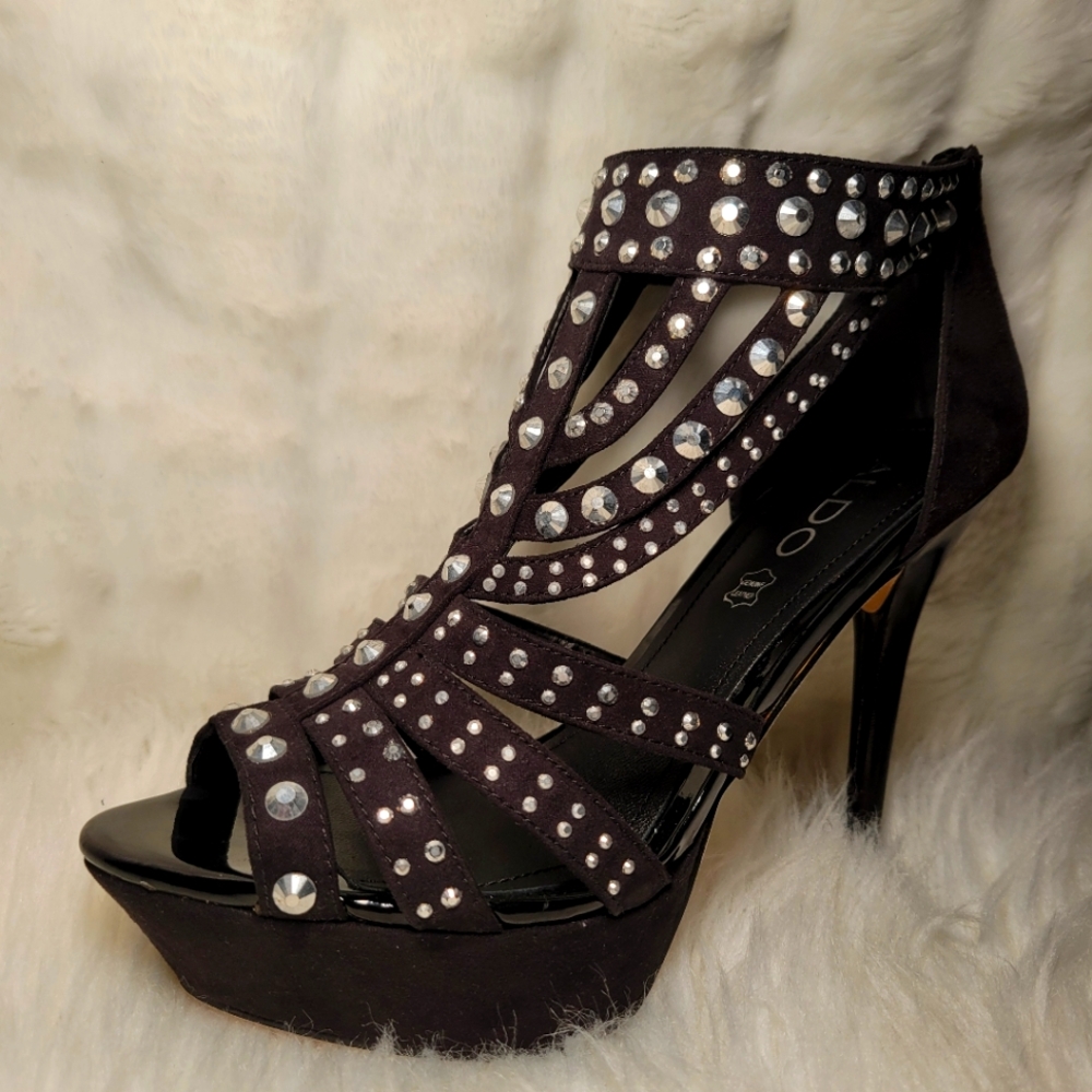 Aldo Jahns Platform Heel by Aldo Black Sz 8